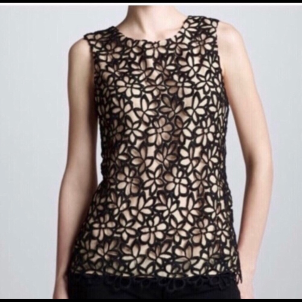 Neiman Marcus Target Lela Rose Guipere Lace Top